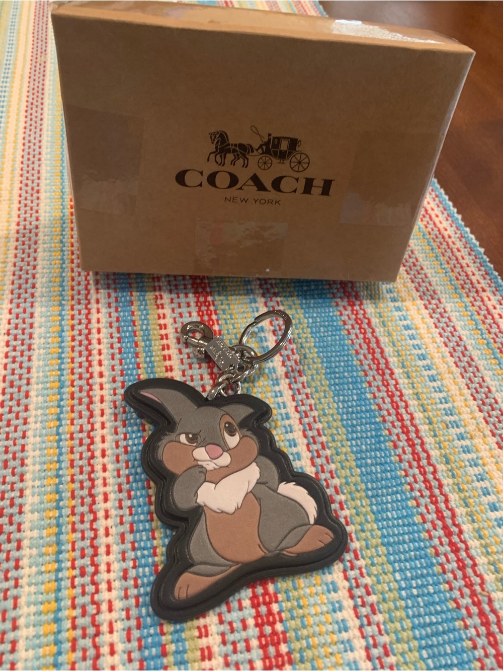 Coach Disney Thumper Keychain Bag Charm in Box - Picture 10 of 10